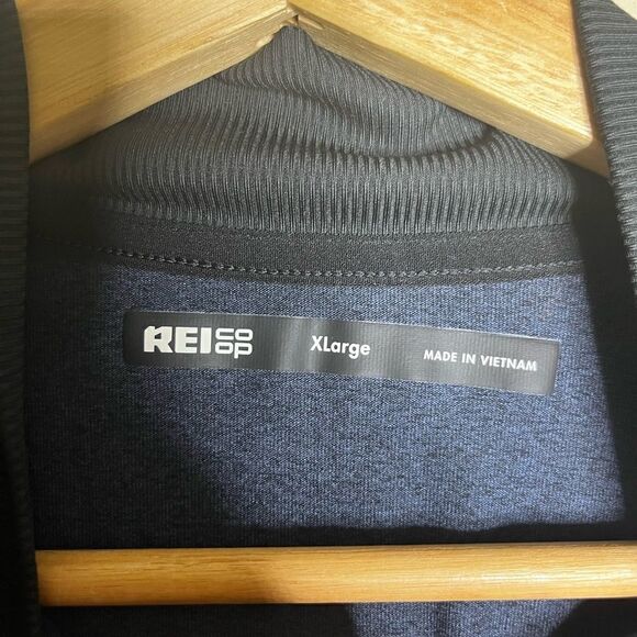 REI co-op 1/4 zip jacket men’s size XL blue - Picture 4 of 7